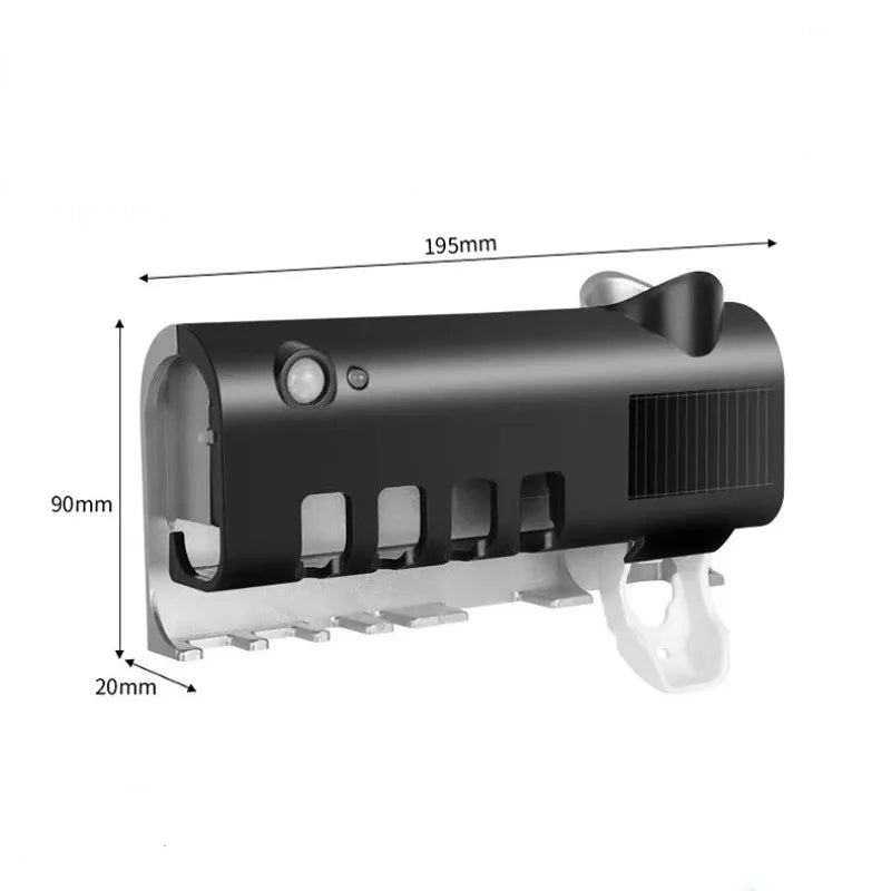 Automatic Toothbrush Holder & Dispenser With Built In Cleaner